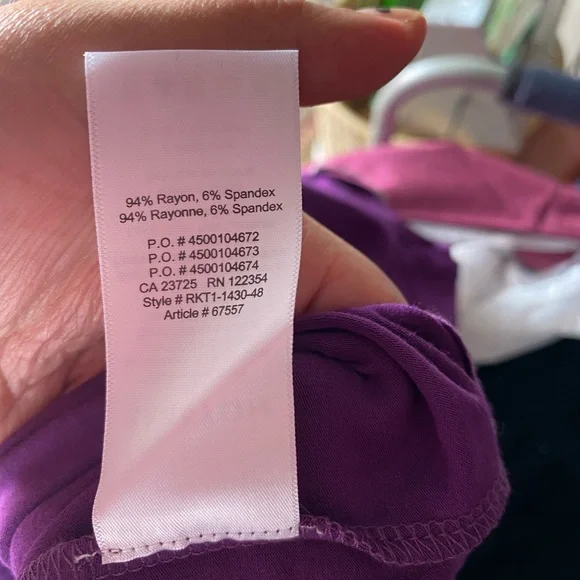 NWT• BABATON Isamu T-Shirt Purple Acai Rayon Spandex Soft Tee NWT Size S - Picture 9 of 10